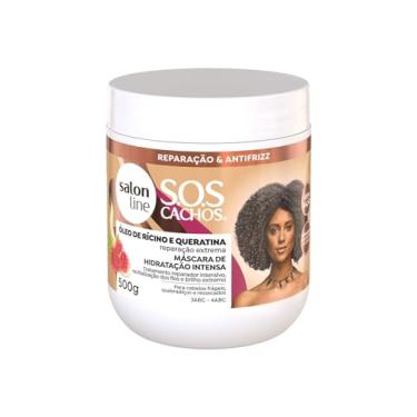 Imagem de Salon Line, Máscara Capilar, SOS Cachos, Rícino e Queratina, Reparação Extrema, Hidratação Intensa - Cabelos Cacheados e Crespos, 500 g
