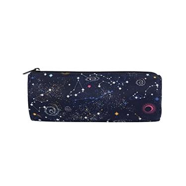 Imagem de TNAIUGNDI Estojo Pequeno Para Lápis 12 Constelações, Galaxy Sol, Lua E Estrelas Adultos, Com Zíper Mulheres Homens