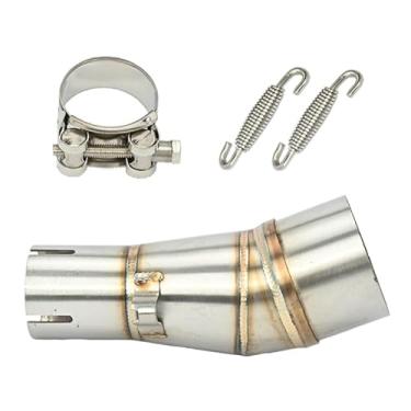 Imagem de awagas Tubo Intermediário De Escapamento Para Motocicleta, Adaptador Silenciador Cano, Conexão Com Braçadeiras, Compatível Kawasaki Ninja 250 300, Z250 Z300
