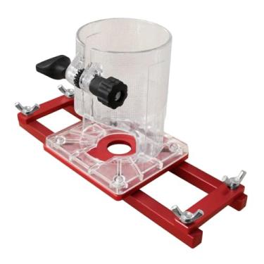 Imagem de IEUDNS Suporte para aparar e entalhar madeira, fixação de furo lateral de placa de gabinete, compatível com aparador de 65 mm, resistente, leve e versátil, com Base