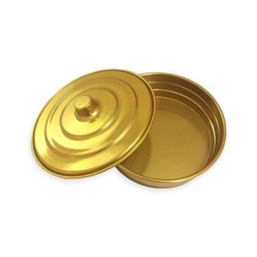 Imagem de Bandeja De Santa Ceia Em Alumínio dourada Pão - VIDEIRA