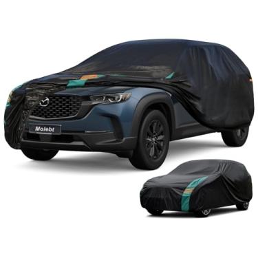Imagem de Molebt Capa de carro SUV personalizada para Mazda CX-50/CX-5 (2012-2025), à prova d'água para todos os climas para automóveis, cobertura completa ao ar livre com tiras de clipe à prova de vento.