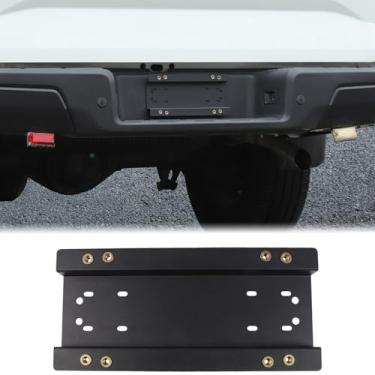 Imagem de Aunginsy Suporte de quadro de placa de carro traseiro compatível com Nissan Frontier 2022 2023 2024 2025 Pickup para-choque traseiro suporte de etiqueta de placa de carro adaptador de montagem