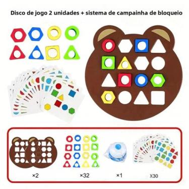 Imagem de Quebra-cabeça 3D De Combinação De Cores Montessori Brinquedo Educativo