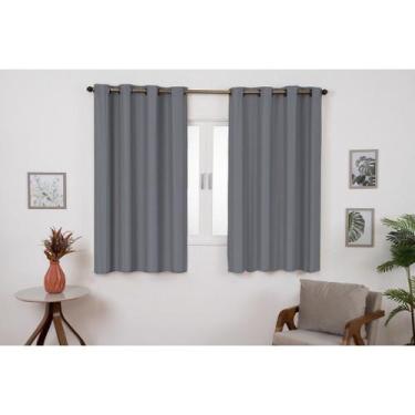 Imagem de Cortina Blackout para Quarto Sala Escritório Dupla 2,20x1,30m Corta Lu