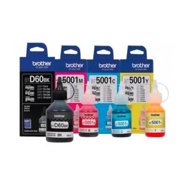 Imagem de Kit Refil Brother Btd60bk Bt5001 Cmyk Original Mfc-t810w