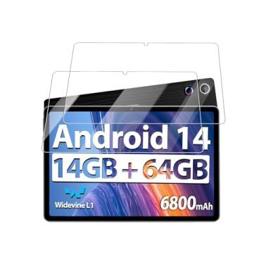 Imagem de Protetor de tela para tablet HiGrace A7L Android 14 de 11 polegadas, filme de vidro temperado 9H antiarranhões fácil de instalar, sem bolhas, pacote com 2