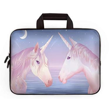 Imagem de HYUTOTA Bolsa para laptop 14 15 15.4 15.4 15,6 polegadas, bolsa de proteção para computador, capa de neoprene, capa de viagem macia para Dell, Lenovo, Toshiba, HP, Chromebook, ASUS Acer (rosa dois