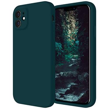 Imagem de FireNova Capa Projetada Para Iphone 11, [Borda Reta] Atualizada [Proteção Da Câmera] De Silicone Celular Com Forro Microfibra Macio Anti-Riscos, 6,1", Azul-Petróleo