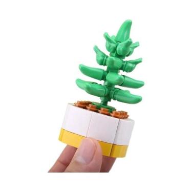 Imagem de Crianças DIY Simulação Suculentas Bonsai Cacto Aloe Vera Blocos De Con