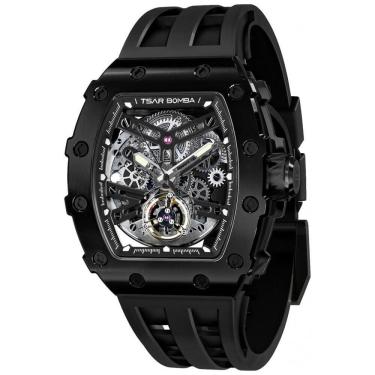 Imagem de Relógio Masculino Analógico Automático Mecânico a Prova dÁgua 50M com Pulseira de Silic...