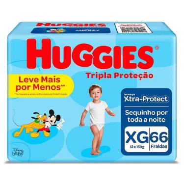 Imagem de Fralda Huggies Tripla Proteção Hiper XG 66 Tiras