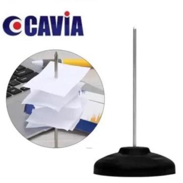 Imagem de Kit 10 Espetos Para Papel De Base Plástica Preta Escritório - WCAN