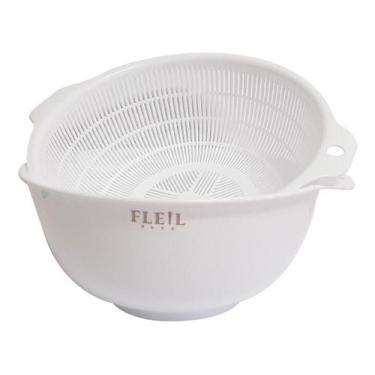 Imagem de Escorredor Duplo Arroz Macarrão Verduras Legumes 1.5 Litros Casa Cozin