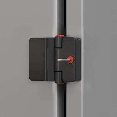 Imagem de Jola's House Travas De Porta Geladeira Com Botão Duplo, Trava Adesiva Para Chaves, Gaveta Arquivo, Freezer À Prova Crianças E Armário Segurança Bebês (Preto-1)