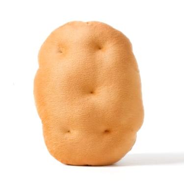 Imagem de Marble Empire Travesseiro de Batata Recheado 3D Simulação Batata Almofada Decorativa Vegetal Pelúcia Macia Pelúcia (12 cm)