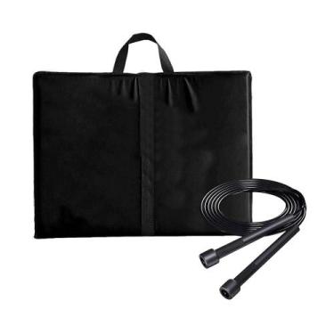 Imagem de Colchonete Dobrável D50 Maleta + Corda de Pular Musculação Fitness Tre