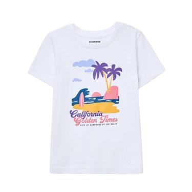 Imagem de Blusa Infantil Hering Manga Curta Com Estampa Menina-Feminino