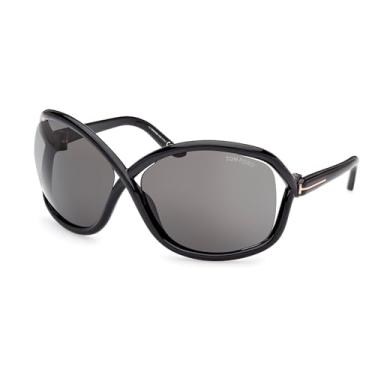 Imagem de Tom Ford Óculos de sol FT 1068 Bettina 01A preto brilhante, logotipo t/lentes fumê
