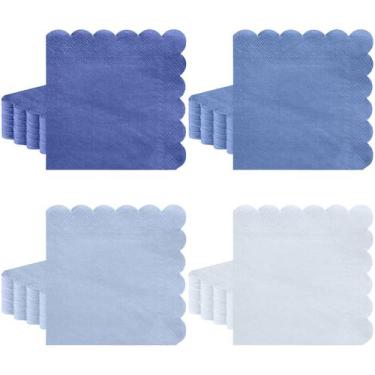 Imagem de Guardanapos Xiangqu Dusty Blue 12,5 x 12,5 cm, papel de 2 camadas, pac