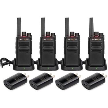Imagem de Walkie Talkies Retevis RT68 de longo alcance 1200mAh, pacote com 4