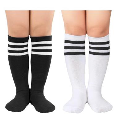 Imagem de Meias de futebol American Trends Kids Toddler até o joelho, pacote com