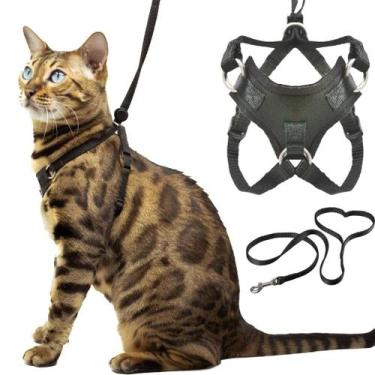 Imagem de Conjunto de arnês e coleira para gatos OutdoorBengal Houdini para gati