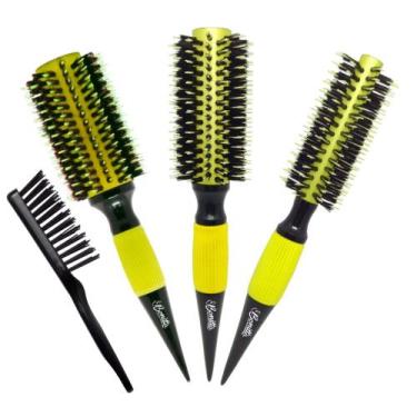 Imagem de Kit 03 escovas  amarelo fosco 45/55/64mm bonitta marco boni