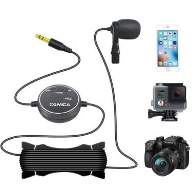Imagem de Microfone Lapela Comica 6M P/Dslr,Smartphone,Notebook,Tablet - Aj Som 
