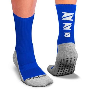 Imagem de Meia Poker Esportiva Antiderrapante, Azul, Único