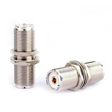 Imagem de Envistia Adaptador coaxial SO-239 para SO-239 UHF RF para rádios CB, cabos coaxiais, conector coaxial - ideal para sistemas de comunicação digital, dispositivos sem fio, SDRs, antenas VHF/UHF e mais