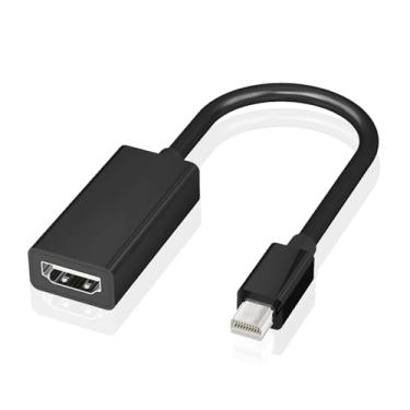 Imagem de elytronic Adaptador Mini DisplayPort para HDMI, Thunderbolt 2.0 4K 30Hz Mini DP para HDMI Cabo adaptador compatível com monitor, projetor (preto) (1)