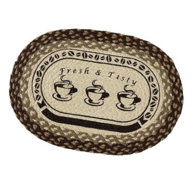 Imagem de KiBcsLic Jogo americano para mesa de jantar estilo fazenda, porta-copos, porta-copos oval para festas, M