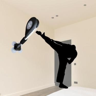 Imagem de Wing Chun Manequim Taekwondo Kick Pad Montado Na Parede, Ajustável Karate Kickboxing Equipamento Kicking Target, Manequim De Treinamento De Artes Marciais Portátil