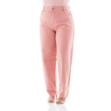 Imagem de Calça Collor Feminina Arauto Wide Balloon - ARAUTO JEANS, Rosa, 46