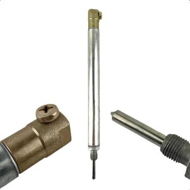 Imagem de 2X Haste Suporte Longo Para Relógio Comparador Rosca M12