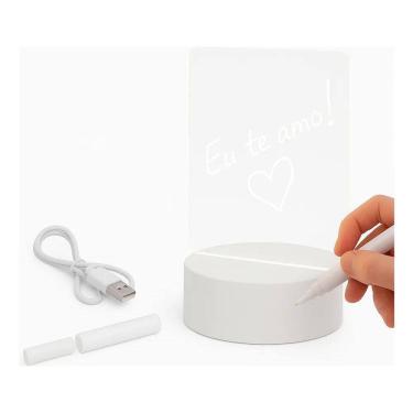 Imagem de 2X Luminaria Led Escrever De Caneta Lousa Quadro Mesa Anotac