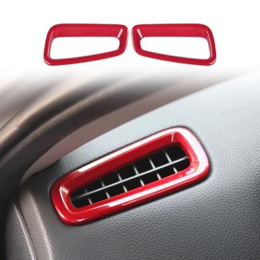 Imagem de Arcoche Capa de ventilação superior para painel de ar condicionado Honda Civic 2022 2023 2024 2025 2026 painel de ar condicionado capa de ventilação 2 peças (vermelho)