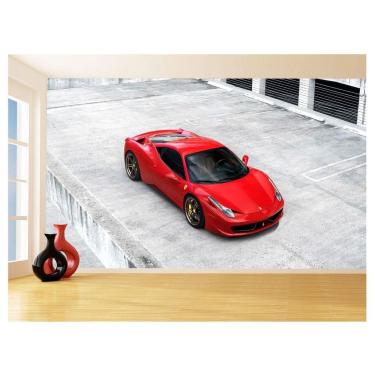 Imagem de Papel De Parede Carro Ferrari Vermelha Garage 3,5M Car108