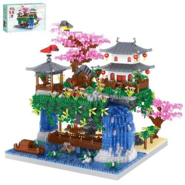 Imagem de Blocos de construção SAMYBLOCKS Peach Blossom Pond Bonsai 3600 unidade