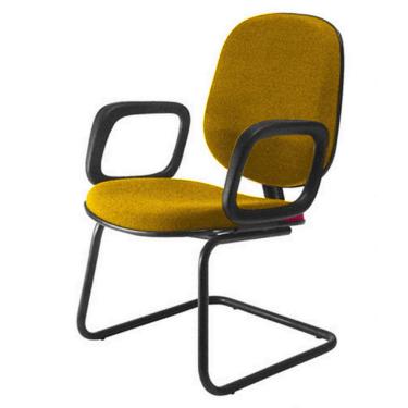 Imagem de Cadeira para Igrejas Evangélicas Diretor Interlocutor para Escritório Linha Uno Amarelo