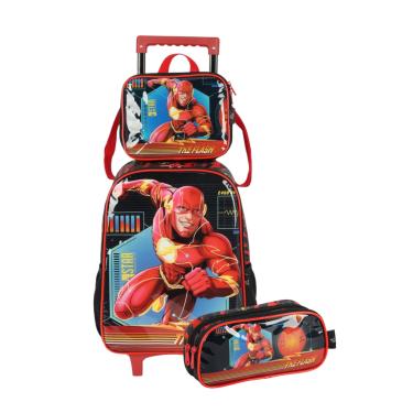 Imagem de Kit Mochila Rodas Escolar Infantil Luxcel Flash IC41212FM