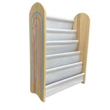 Imagem de Estante Livro Infantil Montessori Arco Íris G - Emi Móveis, Arco Íris/