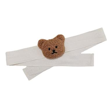 Imagem de aqxreight Adoráveis ​​tiras de Cortina de Cabeça de Urso para Quartos Infantis, Decoração de Berçário, Alça de Bordado de Pelúcia (Urso Pardo)