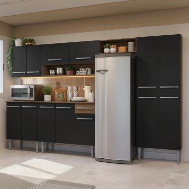 Imagem de Armário De Cozinha Completa 293cm Rustic-preto Emilly Madesa 011