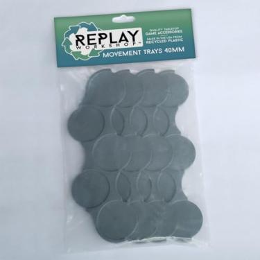 Imagem de Atlas Games Movement Trays, High Impact Polystyrene, Multiple Sizes (25mm, 28mm, 32mm, 40mm), Miniature Base Organizers for Minis Wargames, Recycled Plastic (40mm Trays, Package of 4)