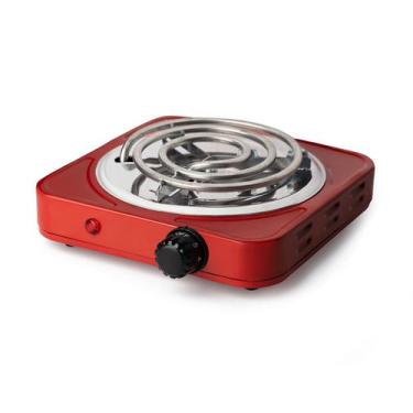 Imagem de Fogareiro Elétrico Espiral 1 Boca 127V Vermelho 1000W Camping Acampame
