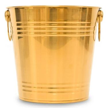 Imagem de Balde de Gelo Inox 4,5 Litros Bebida Drink Aniversario Festa Evento Reuniao Comemoraçao