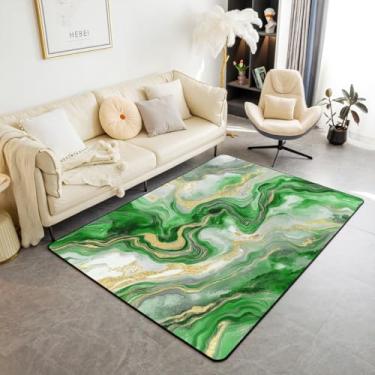 Imagem de Tapete de área de mármore 7,5 x 12,5 cm, tapete minimalista vermelho para sala de estar, arte fluida de tinta, simples, moderno, lavável, estilo retrô, tapete com design de arte em aquarela, efeito de