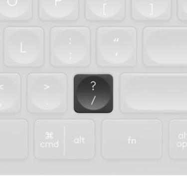 Imagem de Tecla única para teclado Logitech Craft/MX Keys S/MX Keys Mini/MX Keys S para MAC/MX Keys Mini para MAC (preto/grafite, [/?] Tecla)